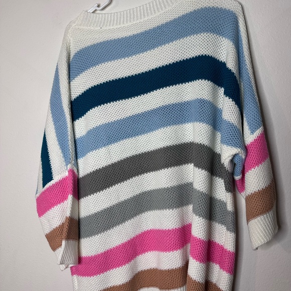 Striped Multicolor Women's Sweater - Picture 2 of 3